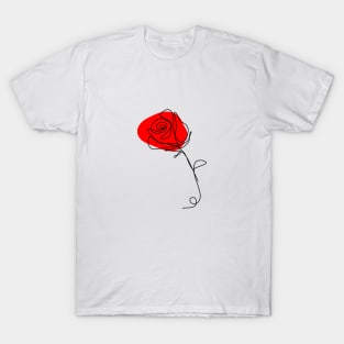 Red Rose flower T-Shirt